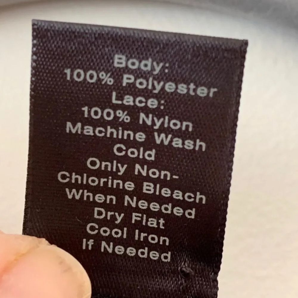 Ann Taylor Navy Microdot Popover Tunic Lace Woman’s Size Small Spring Top Preppy - Picture 8 of 10